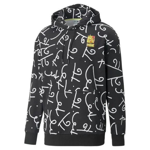 Puma x Romero Britto Art Series AOP Mens Small Black Pullover Hoodie Sweatshirt - Picture 12 of 12